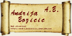 Andrija Božičić vizit kartica